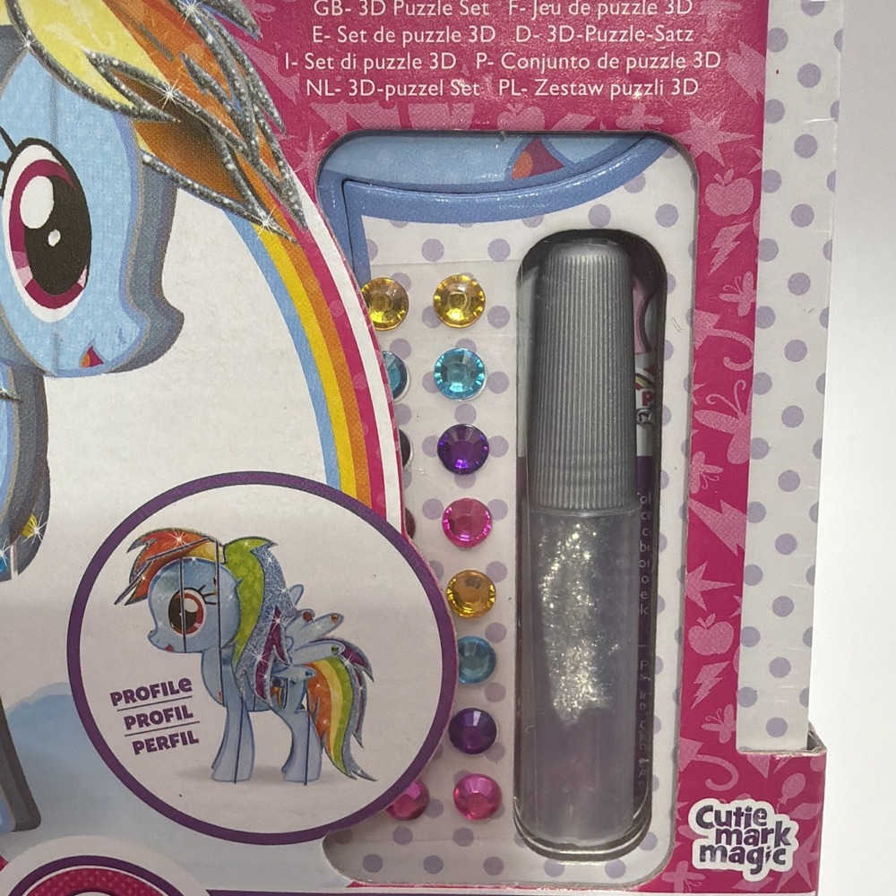 My Little Pony Build a 3D Pony Rainbow Dash Puzzle Set Fashion Angels NIP 2014 - Picture 5 of 5
